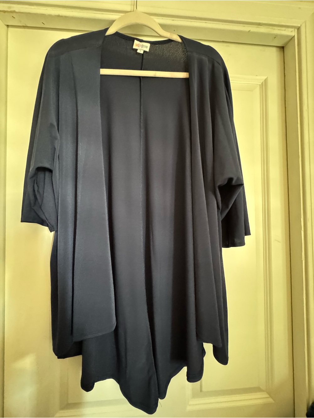 Lularoe Lindsay Small Solid Dark Navy Blue Open Front Cardigan